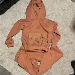 Kids Rust Hoodie and Jogger Set